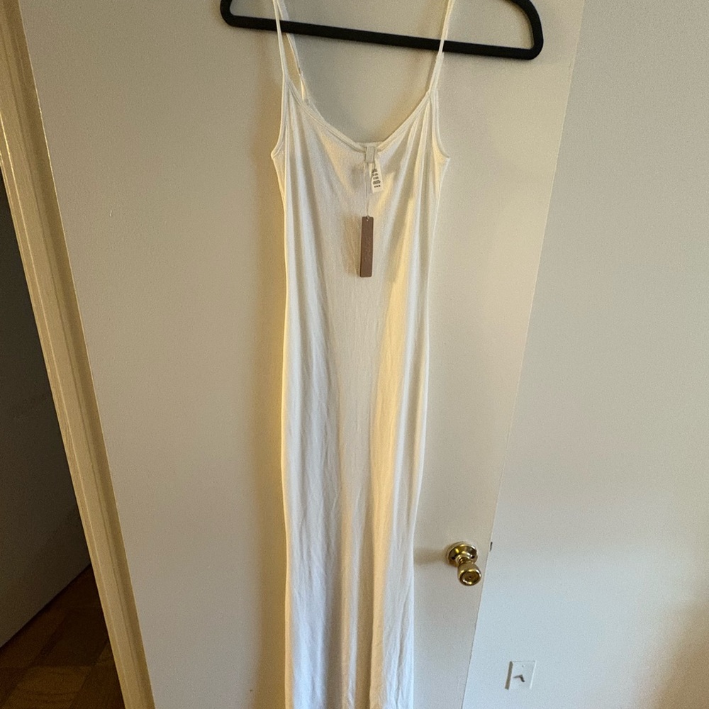 SKIMS Soft Lounge White Dress